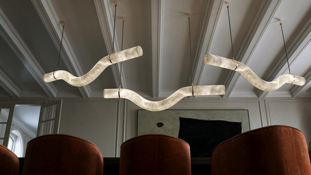 Alabaster Bent Tube Chandelier A - fovolighting
