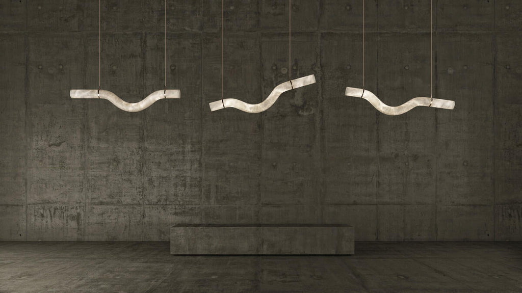 Alabaster Bent Tube Chandelier A - fovolighting