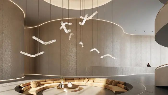 Alabaster Bent Tube Chandelier B - fovolighting