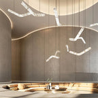 Alabaster Bent Tube Chandelier B - fovolighting