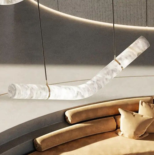 Alabaster Bent Tube Chandelier B - fovolighting