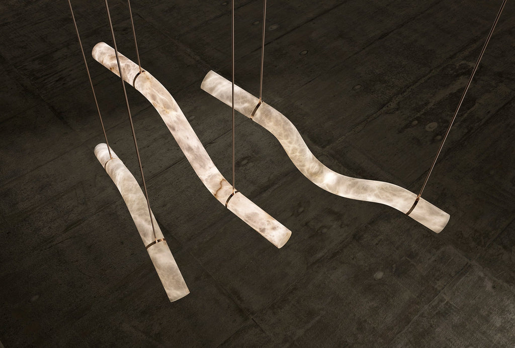 Alabaster Bent Tube Chandelier C - fovolighting