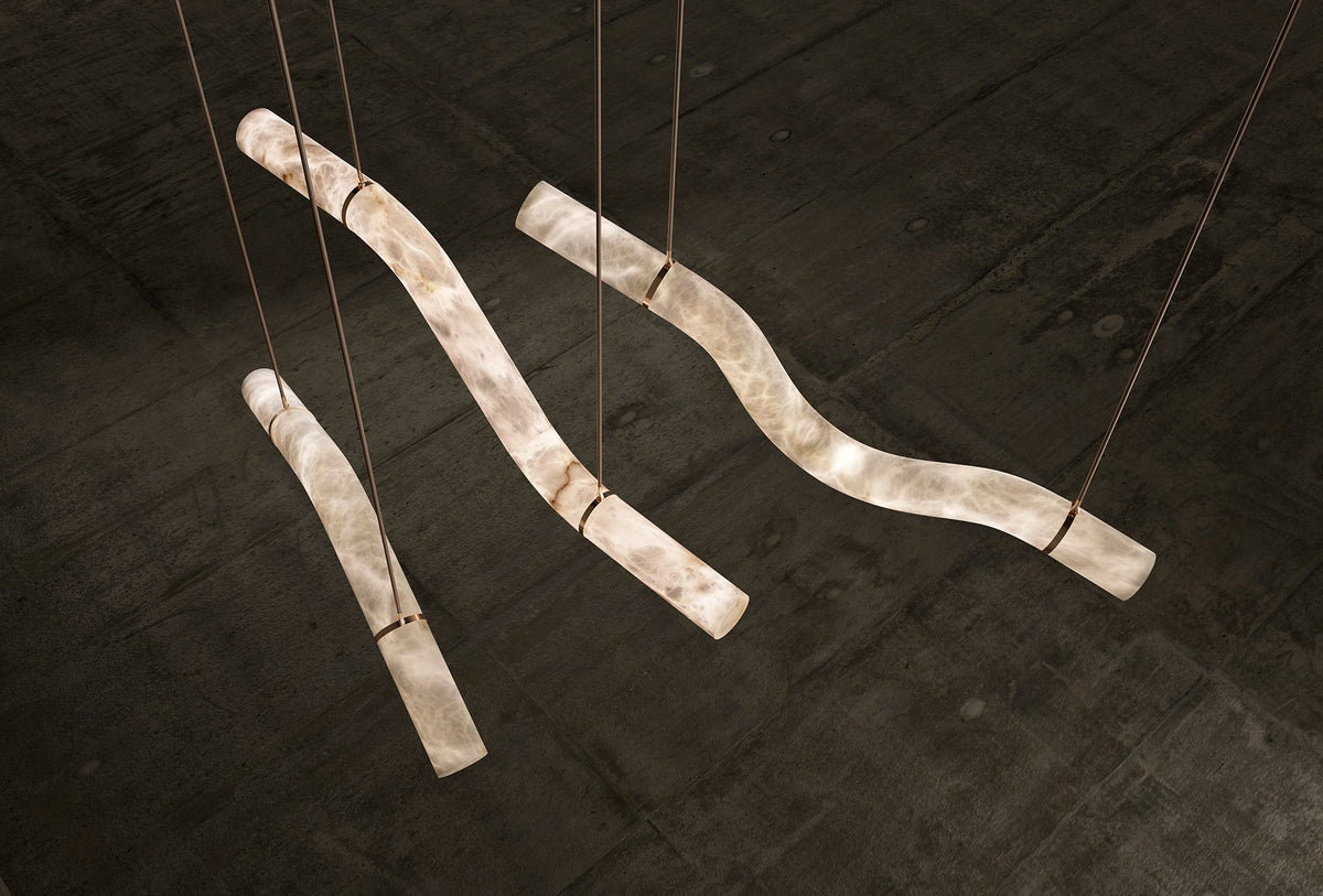 Alabaster Bent Tube Chandelier C - fovolighting
