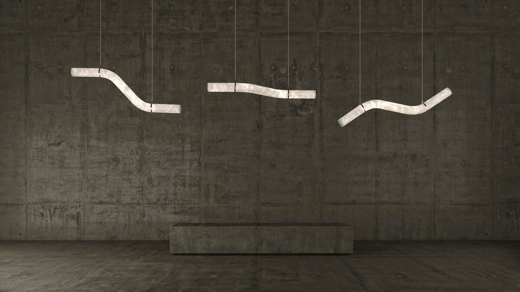 Alabaster Bent Tube Chandelier C - fovolighting