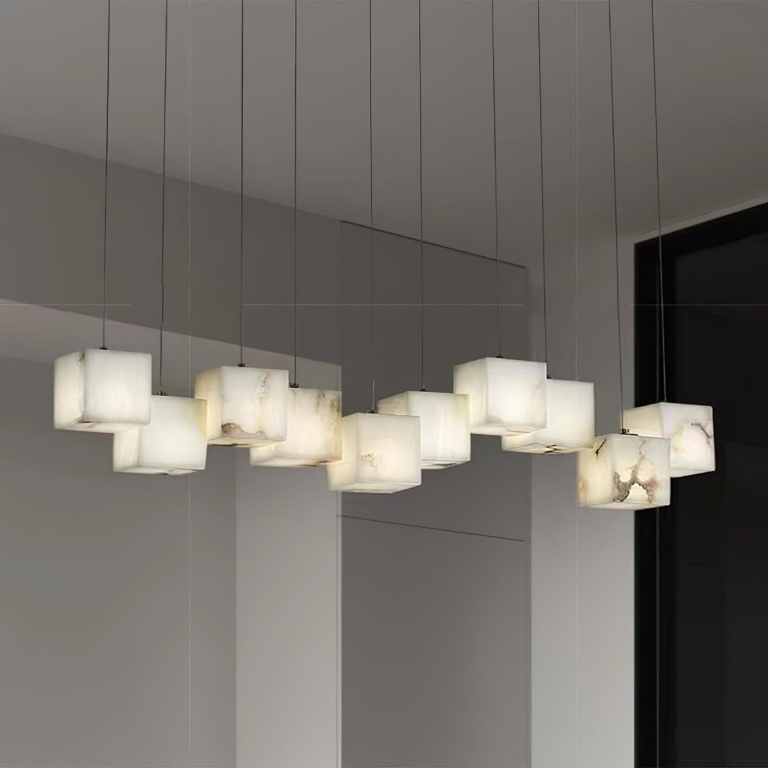 Alabaster Box Linear Chandelier - fovolighting