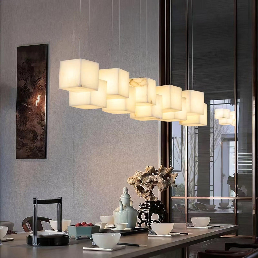 Alabaster Box Linear Chandelier - fovolighting