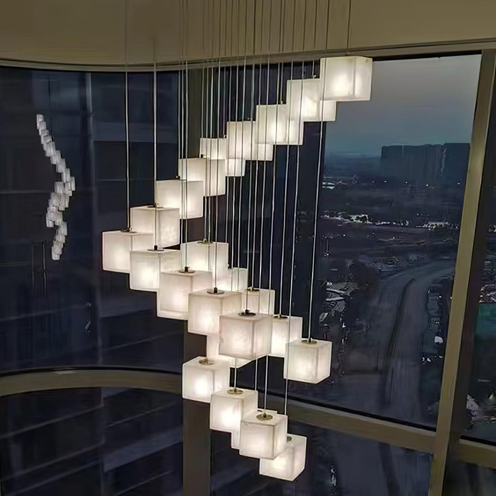 Alabaster Box Linear Chandelier - fovolighting