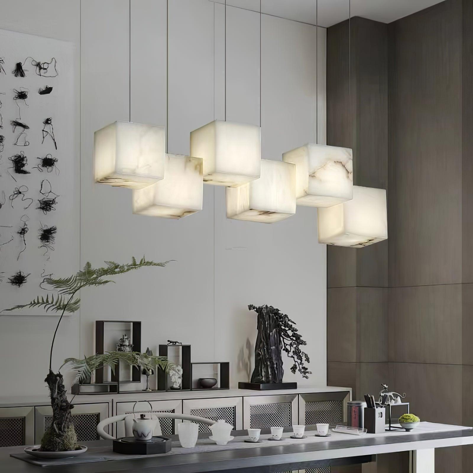 Alabaster Box Linear Chandelier - fovolighting