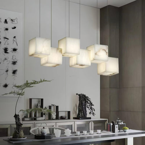 Alabaster Box Linear Chandelier - fovolighting