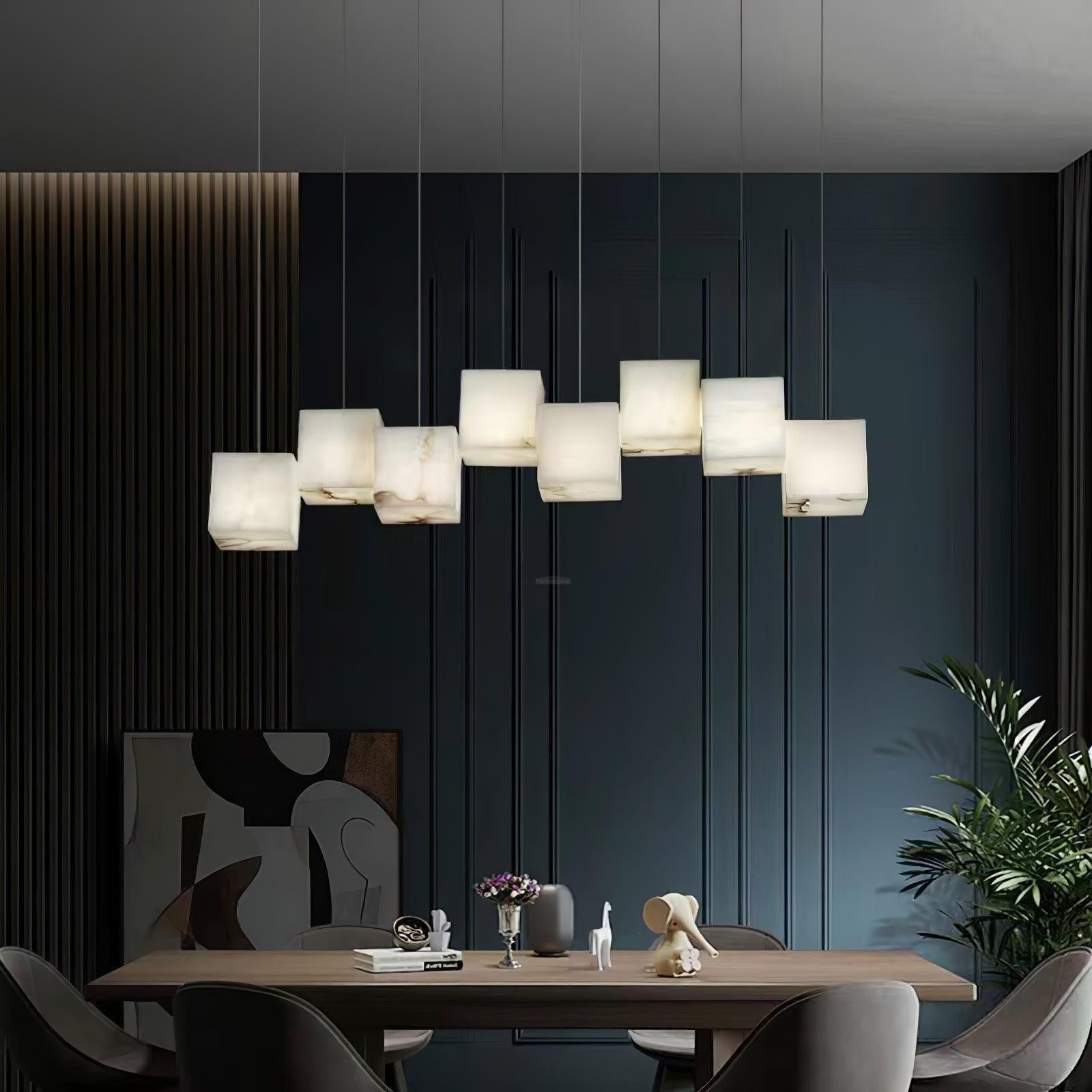 Alabaster Box Linear Chandelier - fovolighting