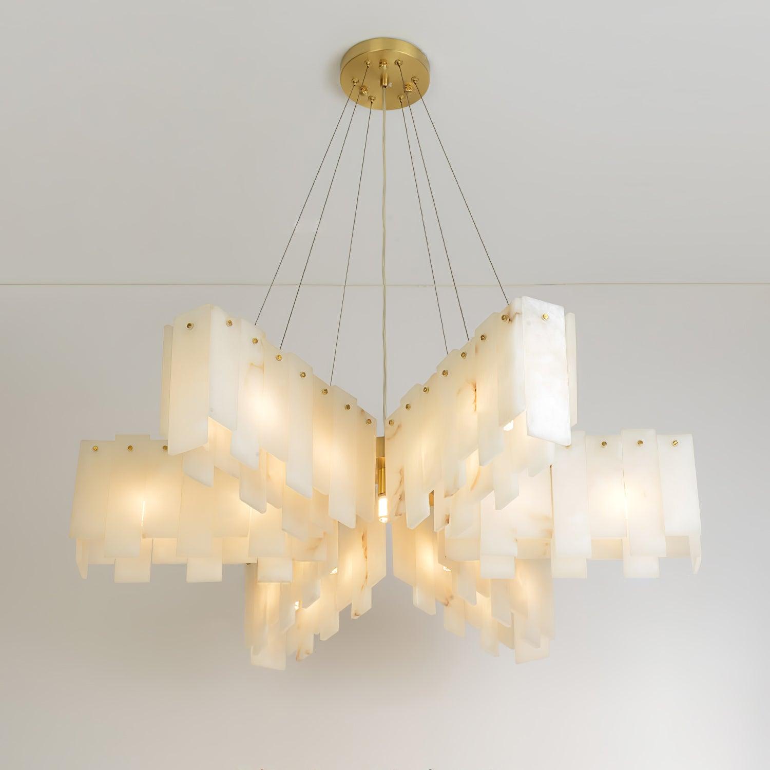 Alabaster Cascade Tiered Chandelier - fovolighting