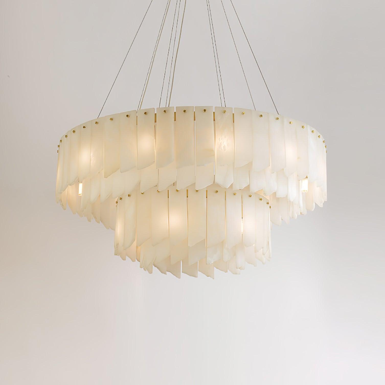 Alabaster Cascade Tiered Chandelier - fovolighting