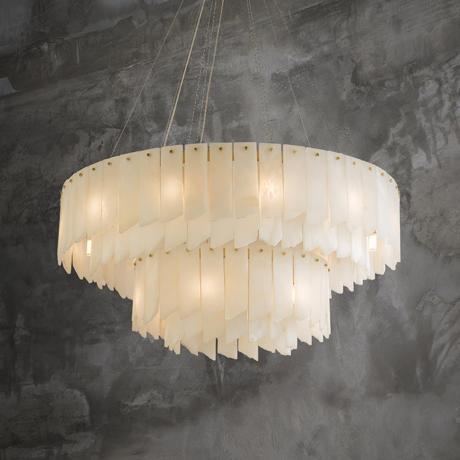 Alabaster Cascade Tiered Chandelier - fovolighting