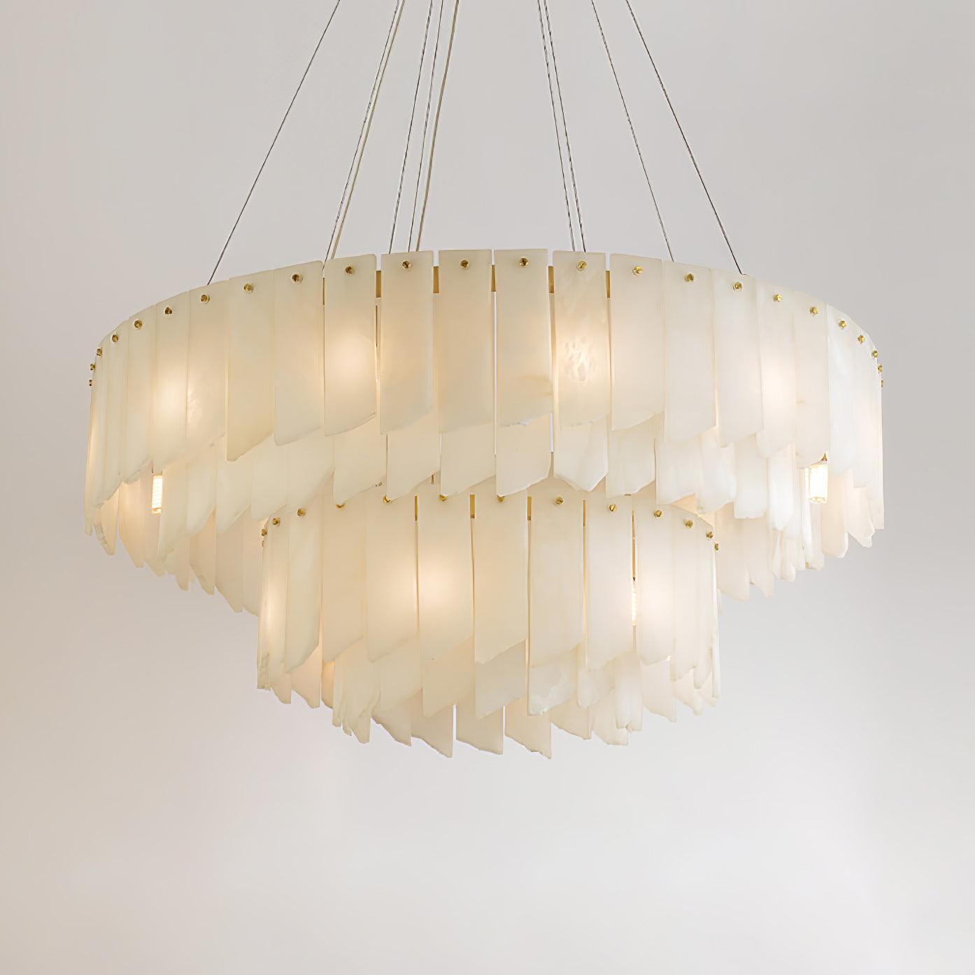 Alabaster Cascade Tiered Chandelier - fovolighting