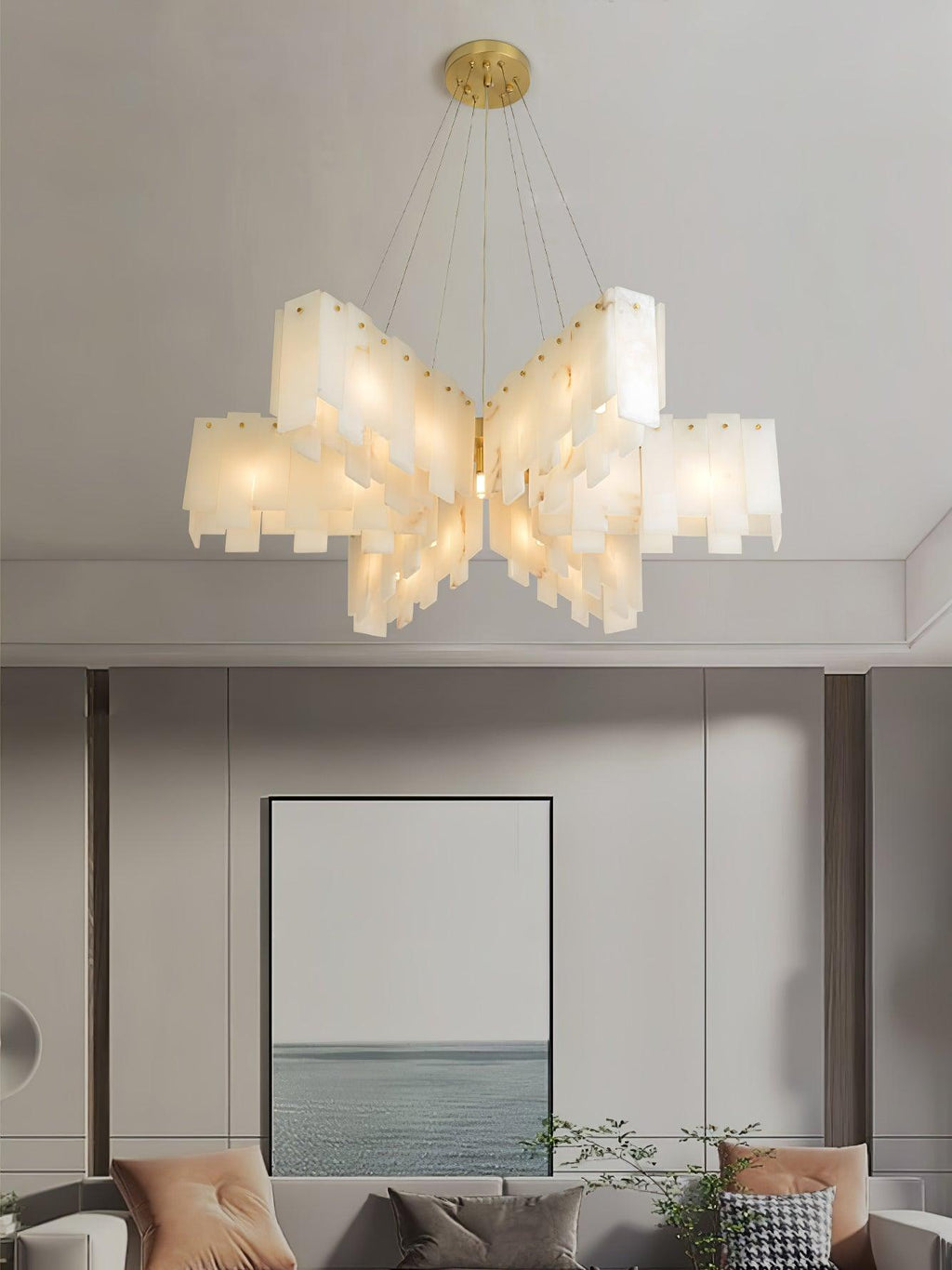 Alabaster Cascade Tiered Chandelier - fovolighting