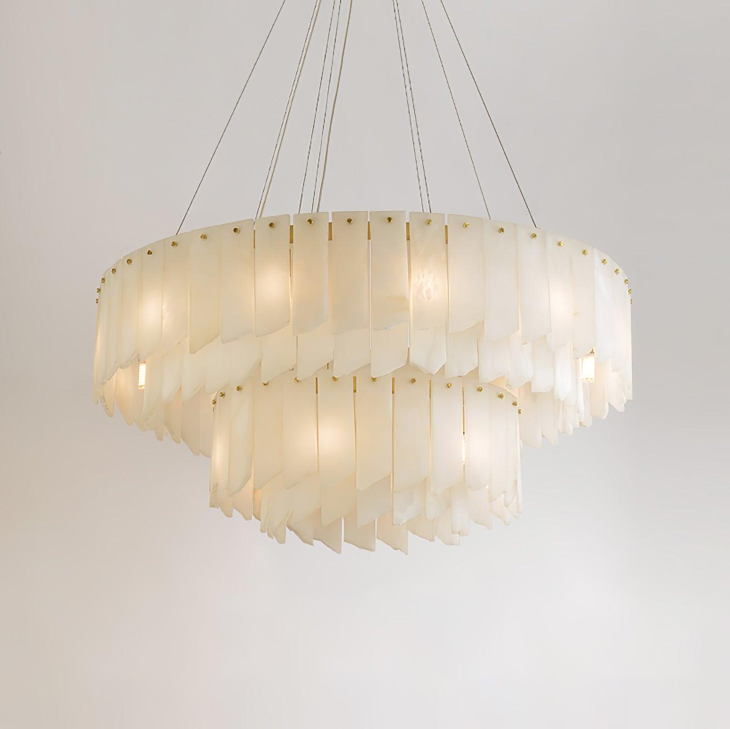 Alabaster Cascade Tiered Chandelier - fovolighting
