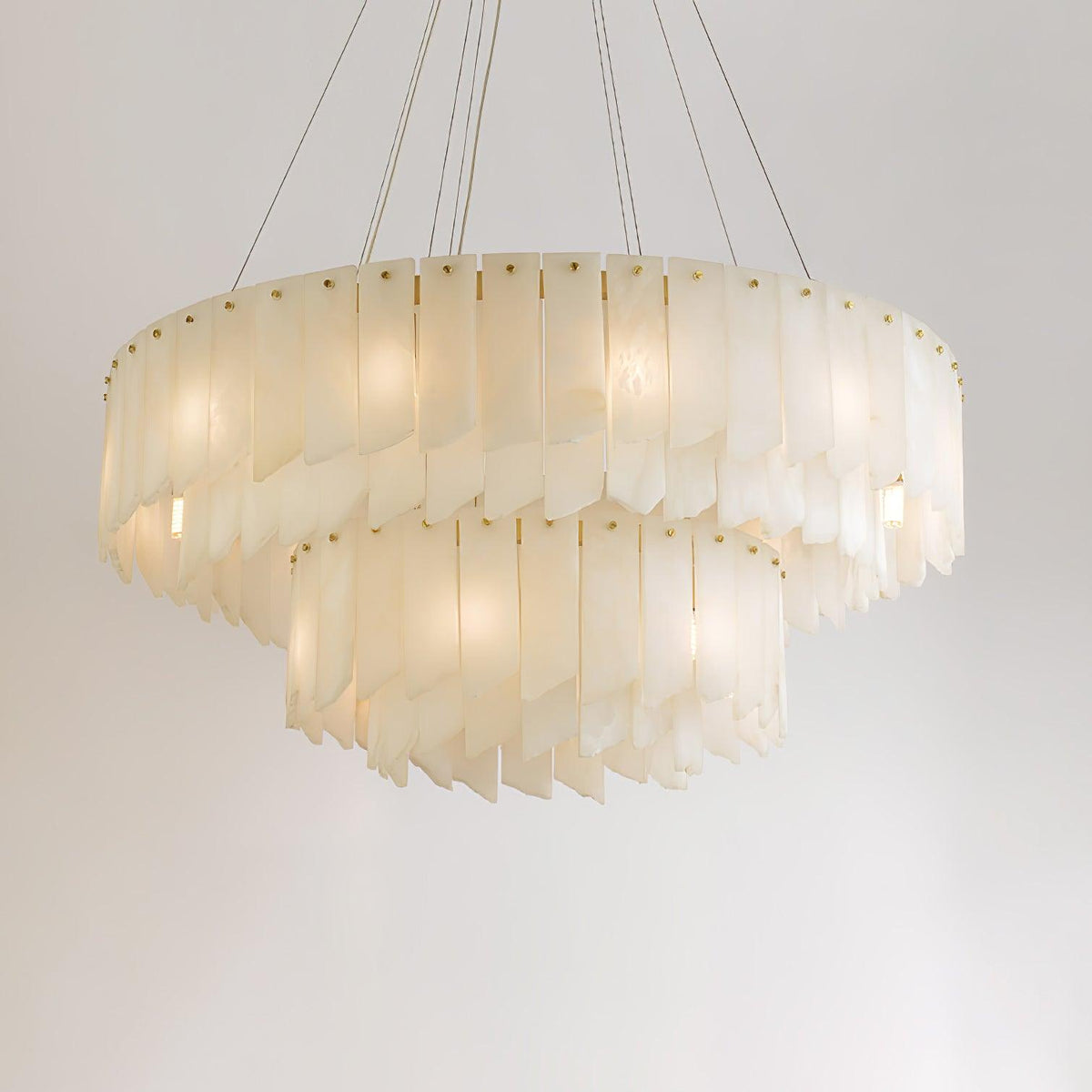 Alabaster Cascade Tiered Chandelier - fovolighting