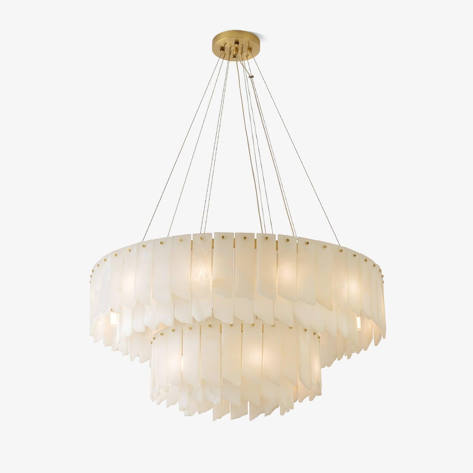 Alabaster Cascade Tiered Chandelier - fovolighting