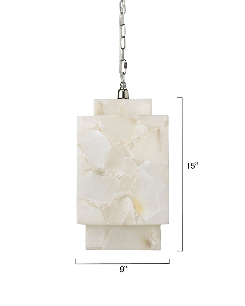 Alabaster Cube Pendant Lamp - fovolighting