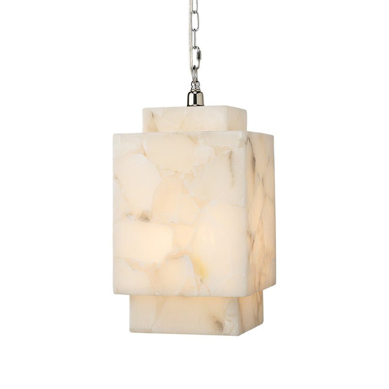 Alabaster Cube Pendant Lamp - fovolighting