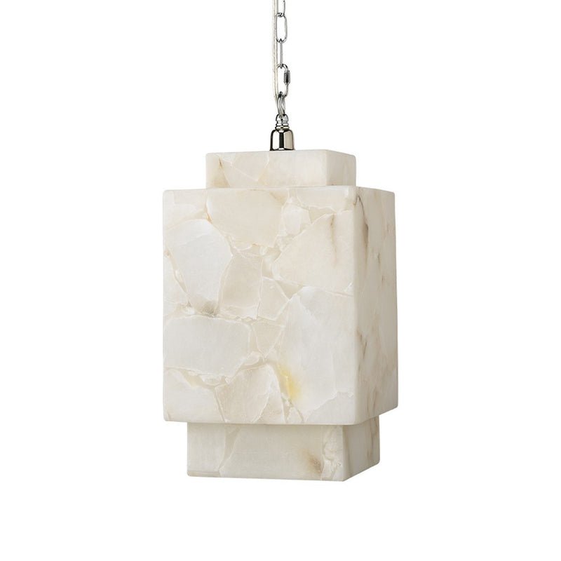 Alabaster Cube Pendant Lamp - fovolighting
