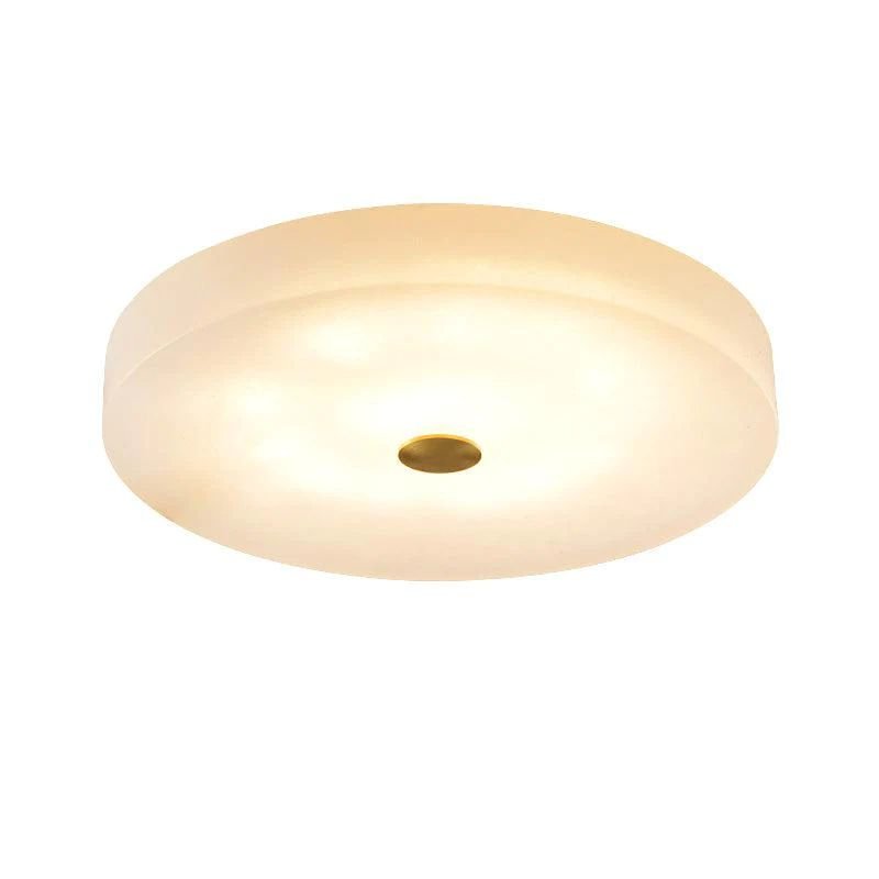 Alabaster Flush Mounted Round Led Chandelier - fovolighting
