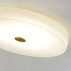 Alabaster Flush Mounted Round Led Chandelier - fovolighting