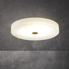 Alabaster Flush Mounted Round Led Chandelier - fovolighting