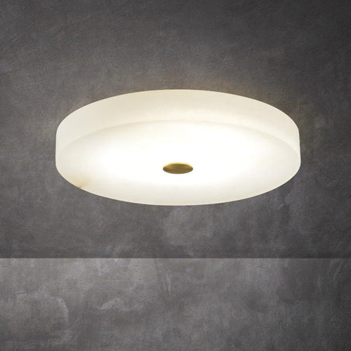 Alabaster Flush Mounted Round Led Chandelier - fovolighting