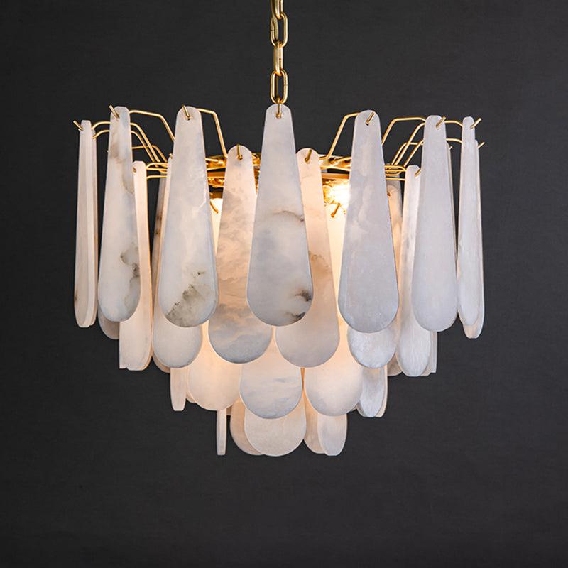 Alabaster Foyer Art Chandelier - fovolighting