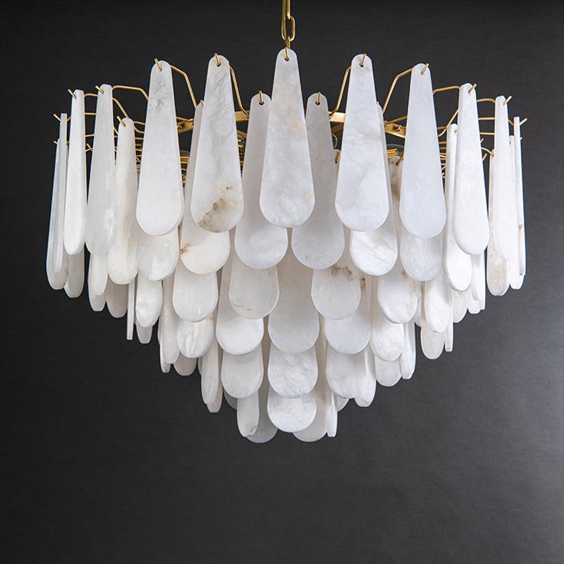 Alabaster Foyer Art Chandelier - fovolighting