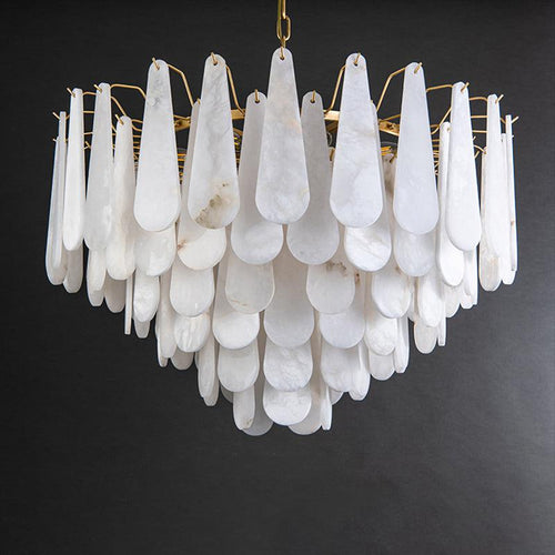 Alabaster Foyer Art Chandelier - fovolighting