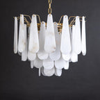 Alabaster Foyer Art Chandelier - fovolighting