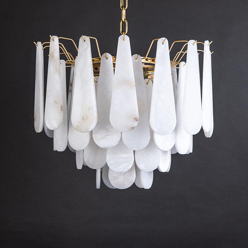 Alabaster Foyer Art Chandelier - fovolighting