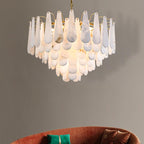 Alabaster Foyer Art Chandelier - fovolighting