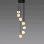 Alabaster Global Pendant Chandelier For Staircase - fovolighting