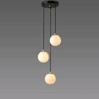 Alabaster Global Pendant Chandelier For Staircase - fovolighting