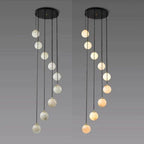 Alabaster Global Pendant Chandelier For Staircase - fovolighting