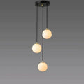 Alabaster Global Pendant Chandelier For Staircase, Spiral Global Pendant