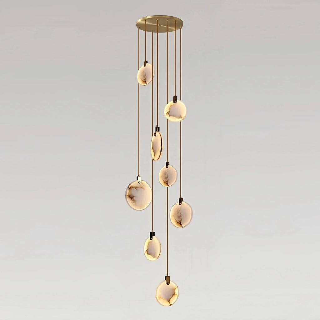 Alabaster Long Staircase Chandelier 5 styles