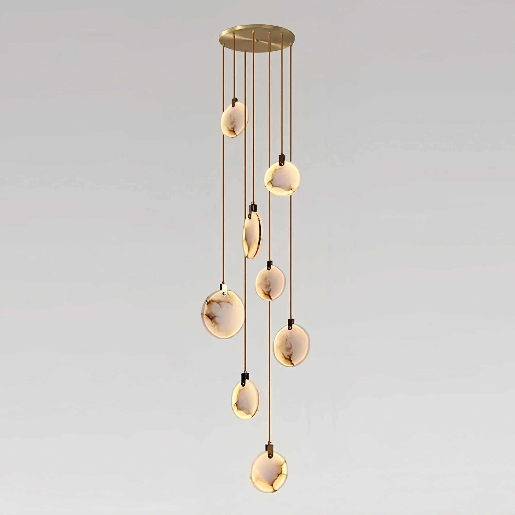 Alabaster Long Staircase Chandelier 5 styles