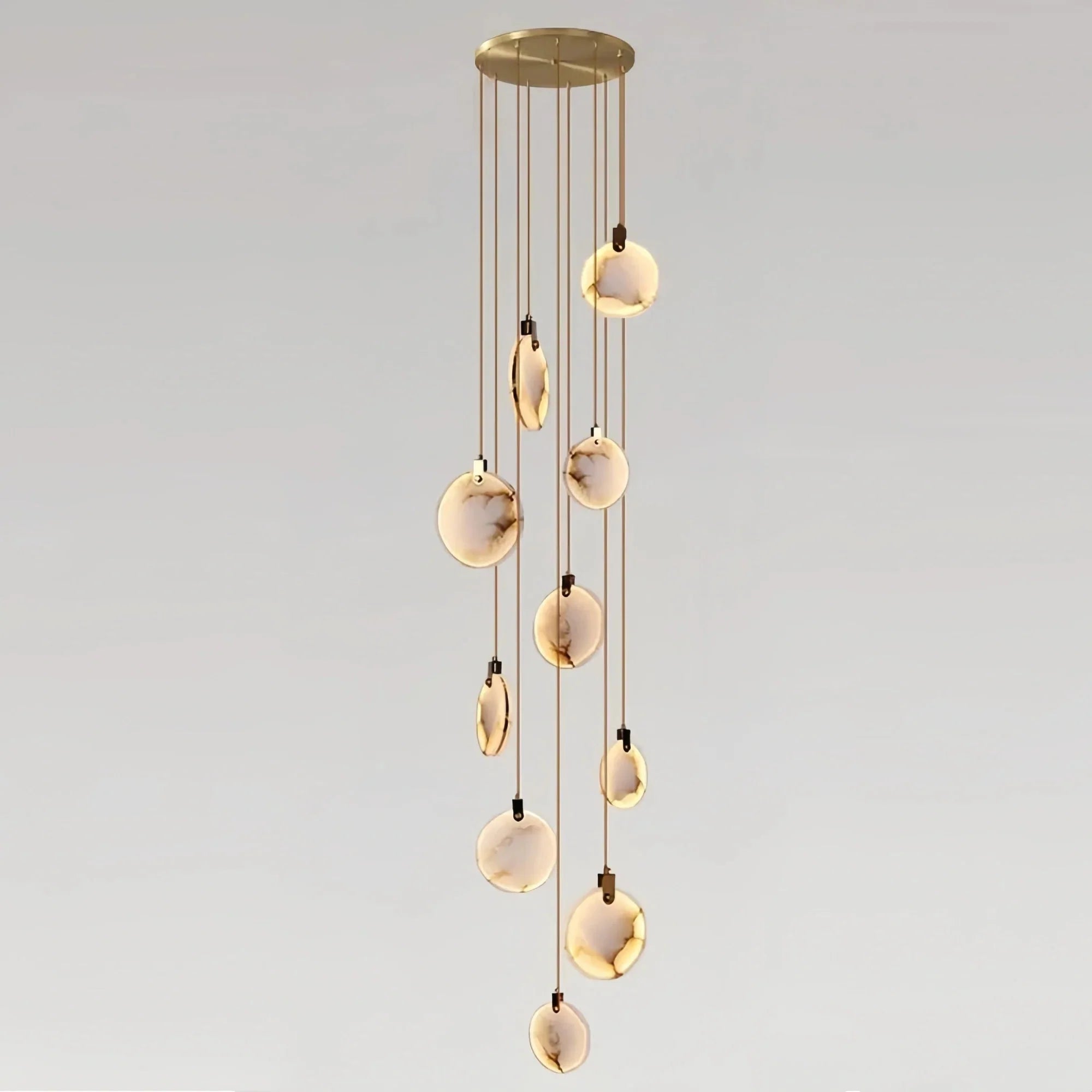 Alabaster Long Staircase Chandelier 5 styles