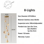 Alabaster Long Staircase Chandelier 5 styles - fovolighting