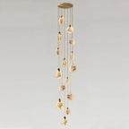 Alabaster Long Staircase Chandelier 5 styles - fovolighting