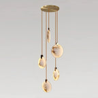 Alabaster Long Staircase Chandelier 5 styles - fovolighting