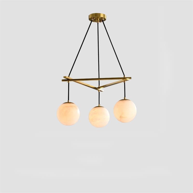 Alabaster Modern Structural Ball Chandelier - fovolighting
