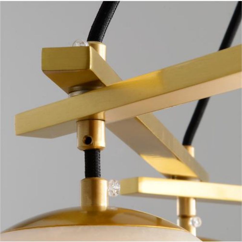 Alabaster Modern Structural Ball Chandelier - fovolighting