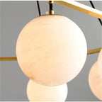 Alabaster Modern Structural Ball Chandelier - fovolighting