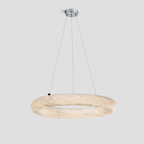 Alabaster Round Ring Living Room Chandelier - fovolighting
