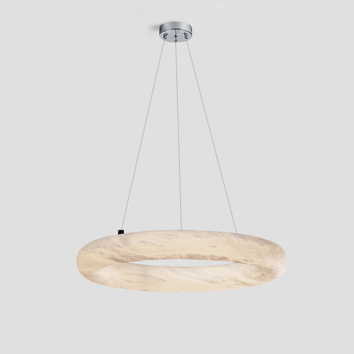 Alabaster Round Ring Living Room Chandelier - fovolighting